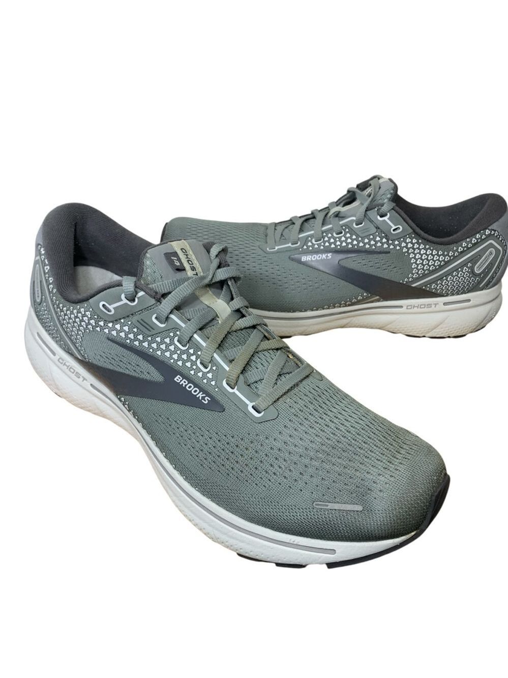 Brooks Ghost 14 Running Shoes Gray Men's Sz 12 Gym Walking Light Flex Sneakers